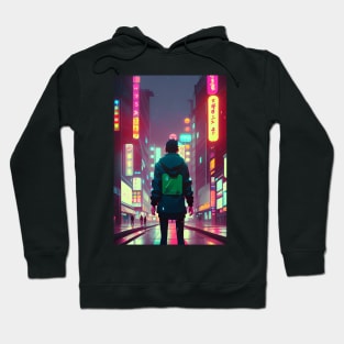 Cyberpunk Tokyo Neon Anime Japan Night Street Vibes <3 Hoodie